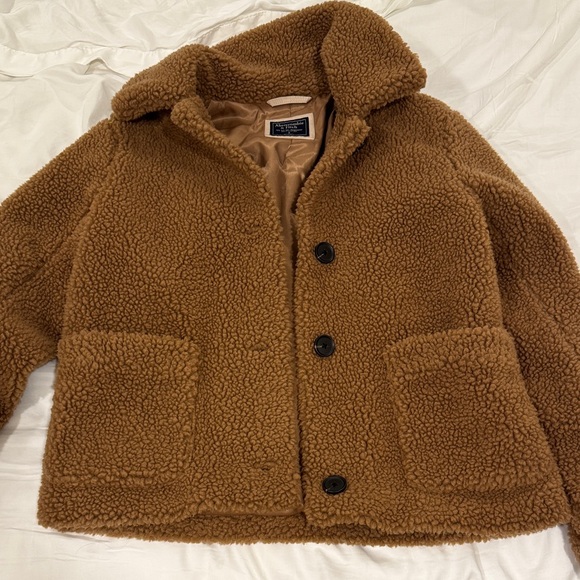 Abercrombie & Fitch Jackets & Blazers - Abercrombie Brown Sherpa Jacket